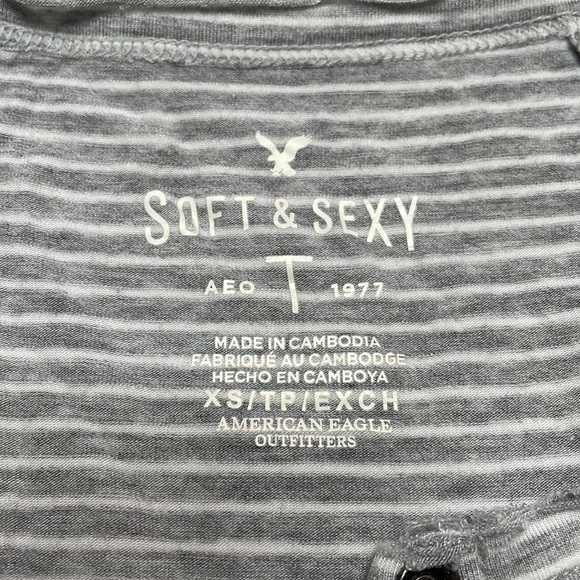 American Eagle Soft & Sexy Striped Tee - Picture 4 of 6